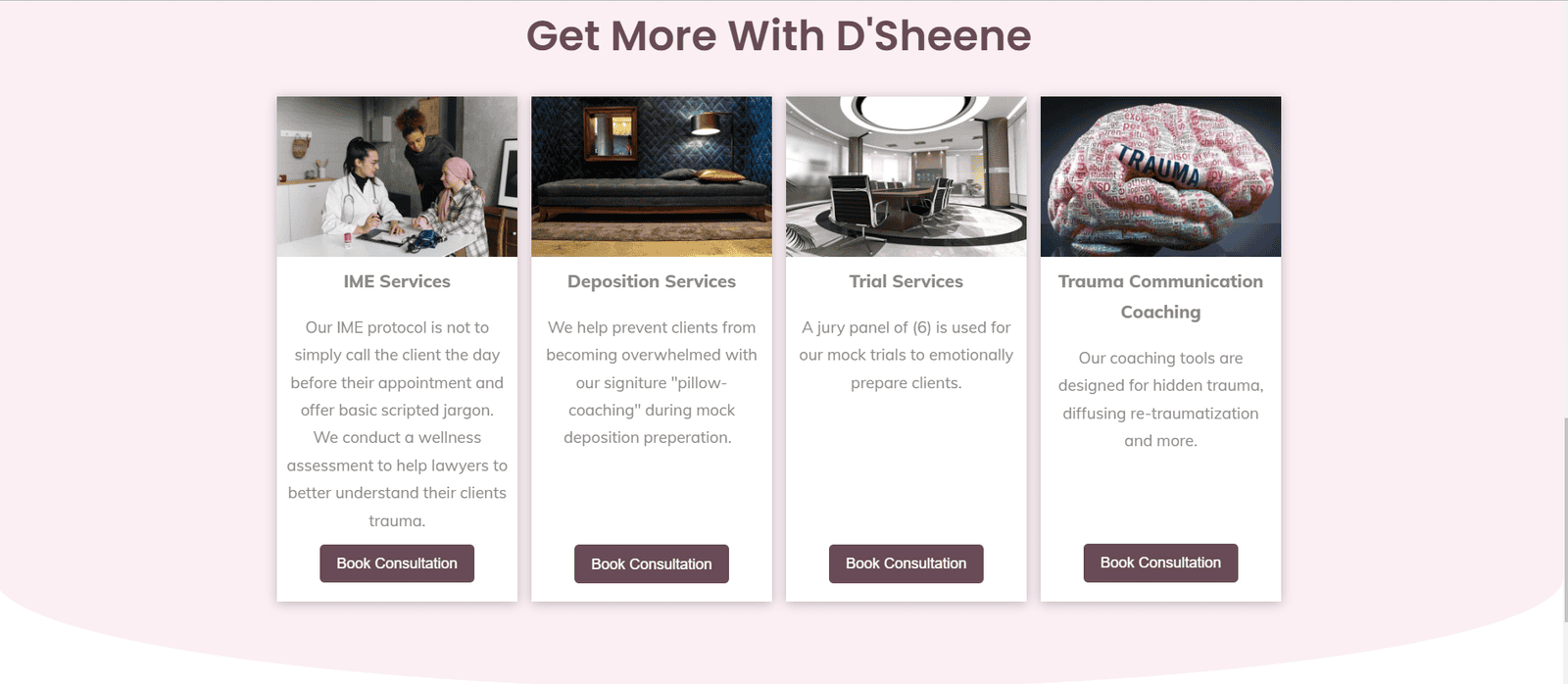 Bottom part of website freelancer was to replicate